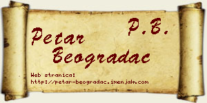 Petar Beogradac vizit kartica